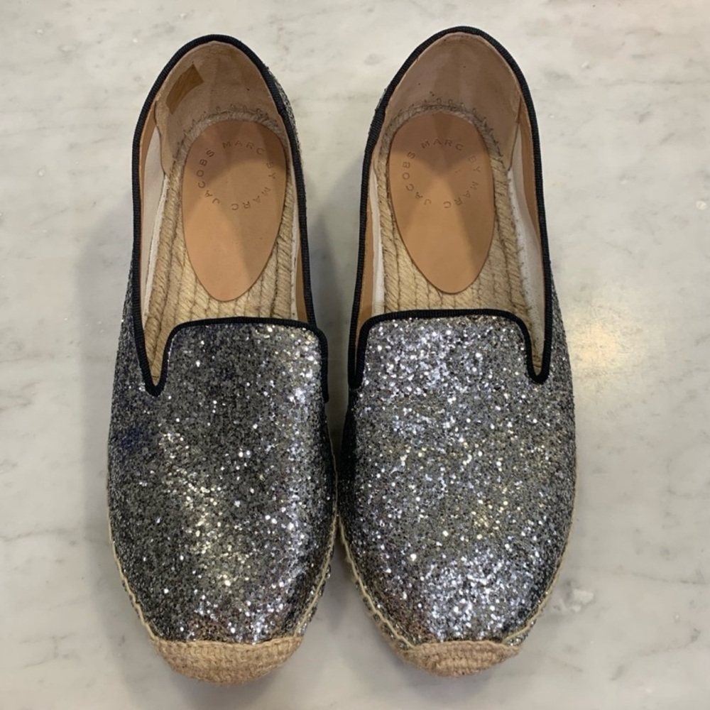 Marc by Marc Jacobs Glitter Espadrille Flats